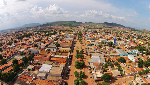 Vista aérea do município de Canaã dos Carajás 