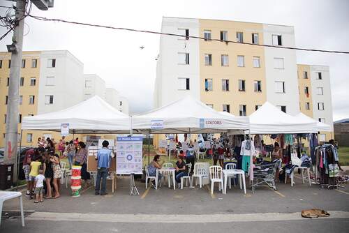 Evento realizado com os moradores visando a mediação de conflitos no Conjunto Habitacional Lavras, em Guarulhos