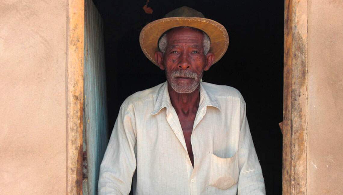 Elderly man in a hat