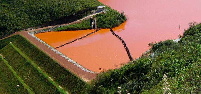 desastres com barragens: barragem de rejeitos Foto: Divulgação  