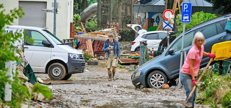 Desastres ligados ao clima: enchente na Alemanha 
