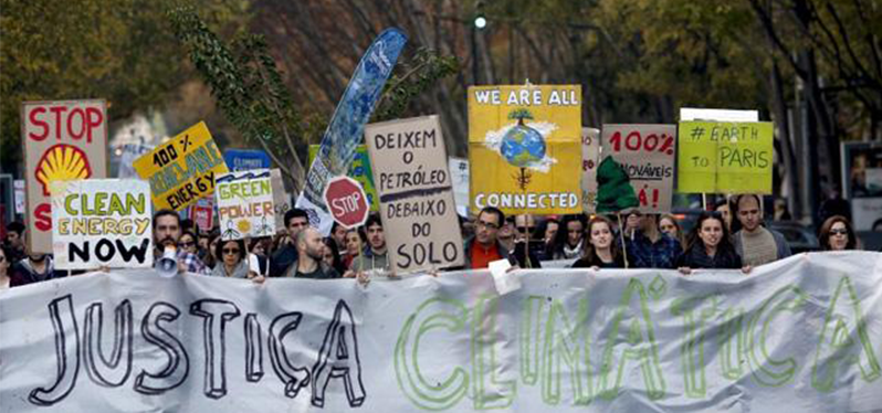 Concienciación sobre el cambio climático_ manifestación por el clima