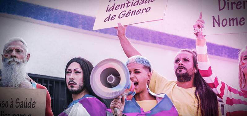 Visibilidade Trans. Manifestção por identidade de gênero. Foto SINASEFE.org