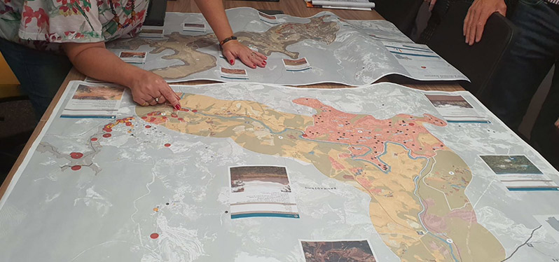 Estudos territoriais: avaliação de estratégia usando mapa 