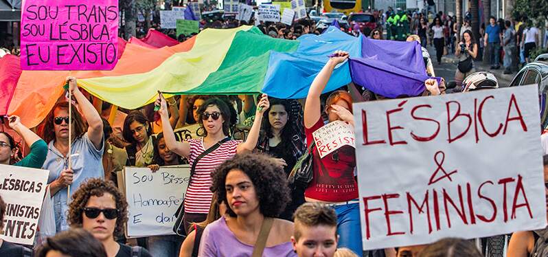 Lesbian invisibility - March for the rights of lesbian women