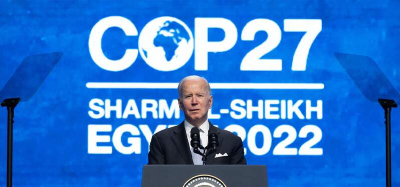 Synergia at COP27 - joe biden speechSaul-Loeb_CNN_Interna