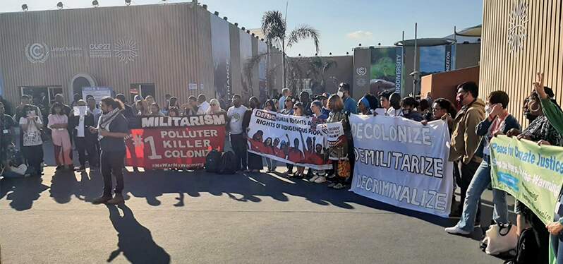 Protests at COP27 Photo: Synergia