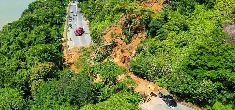 eventos climáticos extremos - encosta desmoronada foto-Governo-de-SP_Divulgação