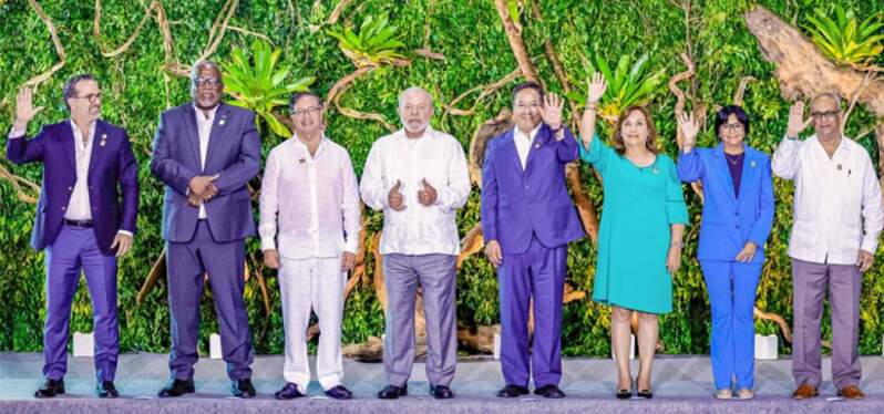 Leaders present at the Amazon Summit. Photo: Ricardo Stuckert/AFP