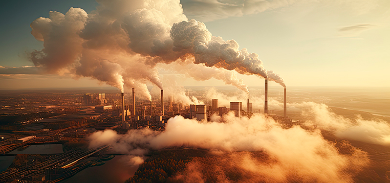 Usinas poluindo o ar Foto: Adobe Stock