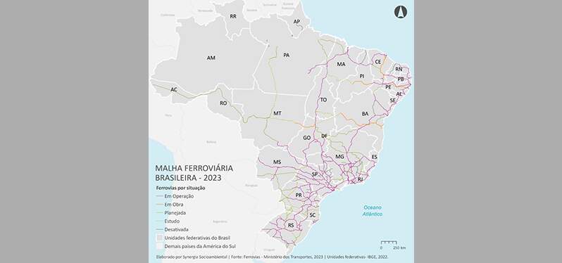 Malha ferroviária brasileira