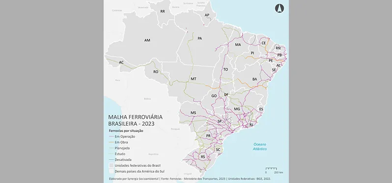 Malha ferroviária brasileira